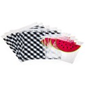 MIAMICA Black Gingham-Watermelon Resealable Bags 12 pc.