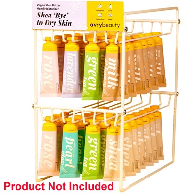 AvryBeauty Shea Butter Hand Cream 2 Tier Display Rack Stand + Shelf Talker Empty