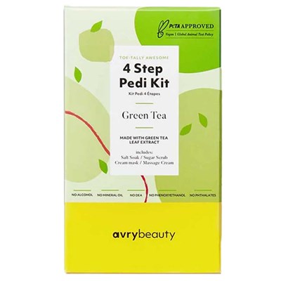 AvryBeauty 4 Step Pedi Kit - Green Tea 4 pc.
