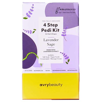 AvryBeauty 4 Step Pedi Kit - Lavender & Sage 4 pc.