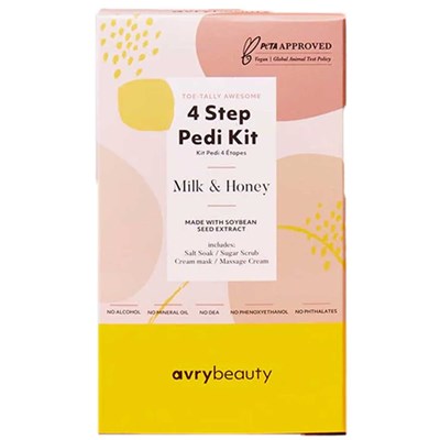 AvryBeauty 4 Step Pedi Kit - Milk & Honey 4 pc.