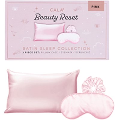 Cala Products Beauty Reset Satin Sleep Set - Pink 3 pc.
