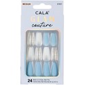 Cala Products Glam Couture Nail Kit - Medium Blue/White With Gold Detail 24 pc.