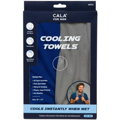 Cala Products Cooling Towel - Blue/Grey 2 pc.