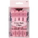 Cala Products Croc Hair Clip - Soft Pink 4 pc.