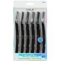 Cala Products Deluxe Eyebrow Shapers - Black 6 pc.