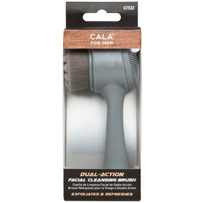 Cala Products Dual Action Facial Cleansing Brush - Grey