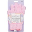 Cala Products Exfoliating Bath Gloves - Pink