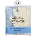 Cala Products Exfoliating Spa Gloves - Ivory & Baby Blue