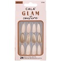 Cala Products Glam Couture Nail Kit - Medium Almond Shiny With Glitter 24 pc.