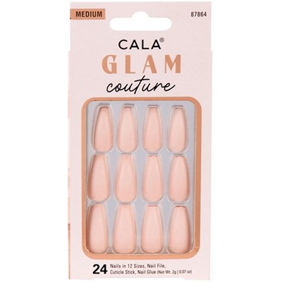 Cala Products Glam Couture Nail Kit - Medium Matte Nude 24 pc.