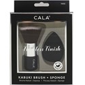 Cala Products Kabuki Brush and Sponge - Black 2 pc.