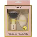Cala Products Kabuki Brush and Sponge - Pink 2 pc.