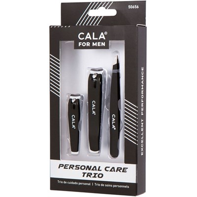 Cala Products Men's Personal Care Trio - Matte Black