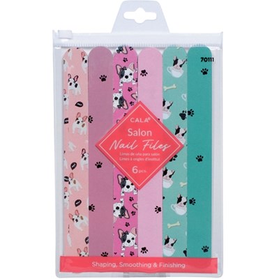 Cala Products Nail Files - Frenchie Lover 6 pc.
