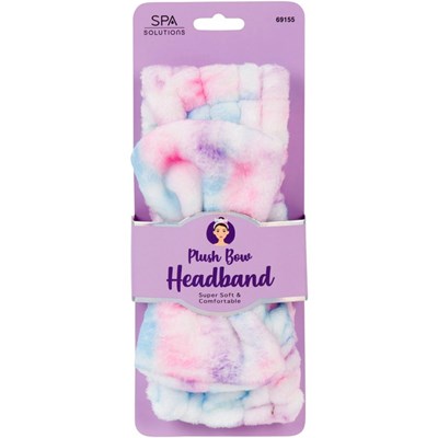 Cala Products Plush Bow Headband - Tie Dye