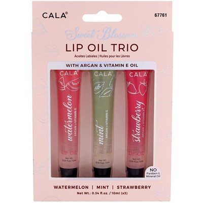 Cala Products Sweet Blossom Lip Oil Trio 3 pc.