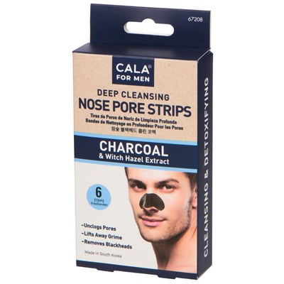 Cala Products Men's Charcoal Nose Pore Strips 6 pk.