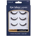 Cala Products Eye Adore Lashes  Eyelashes + Glue Set - Winged 3 Pairs