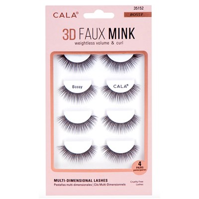 Cala Products 3D Faux Mink Lashes - Bossy 4 pk.