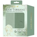 Cala Products Hair Turbans - Sage 2 pk.