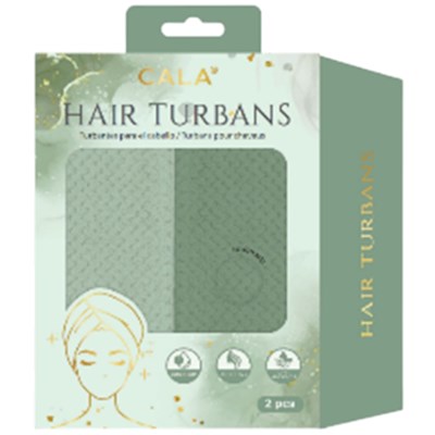 Cala Products Hair Turbans - Sage 2 pk.