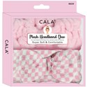 Cala Products Plush Head Band Duo - Pink/Checkerboard