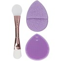 Cala Products Cleanse & Refresh Mask Brush & Exfoliator Set - Purple
