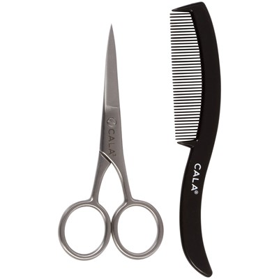 Cala Products Men's Mustache Scissors & Comb