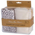 Cala Products Shower Cap & Turban Set - Leopard