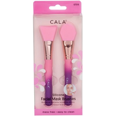 Cala Products Silicone Mask Brush Set - Pink 2 pc.
