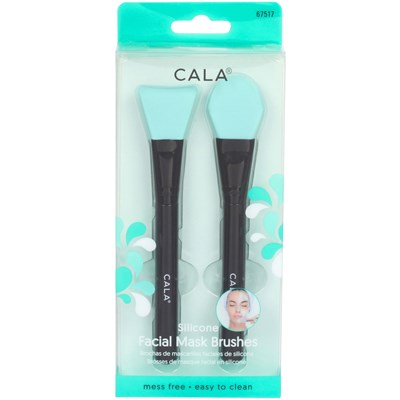Cala Products Silicone Mask Brush Set - Black 2 pc.