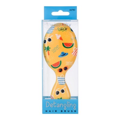 Cala Products Wet-N-Dry Travel Detangling Hair Brush - Tropical Vacation