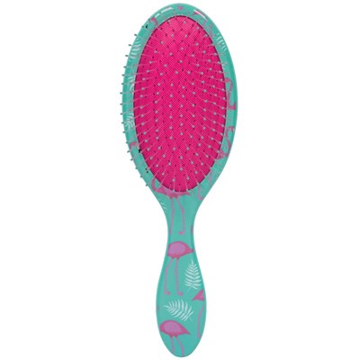 Cala Products Wet-N-Dry Detangling Hair Brush - Teal Flamingo