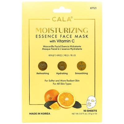 Cala Products Moisturizing Essence Face Mask With Vitamin C 10 pk.