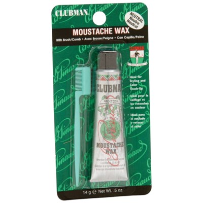 Clubman Moustache Wax Hang Pack - Neutral Case/12 Each