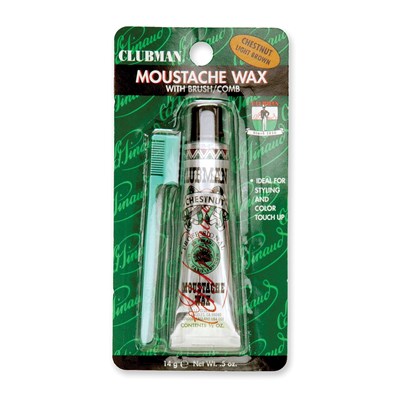 Clubman Moustache Wax- Chestnut Case/12 Each 0.5 Fl. Oz.