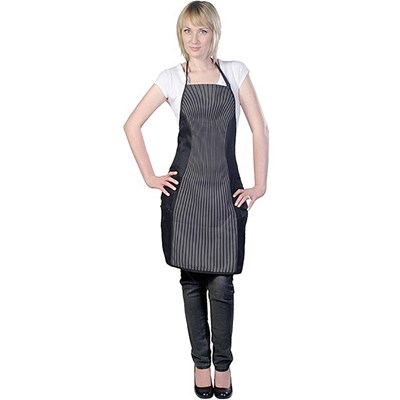 Cricket Slimming Apron - Grey Pinstripes