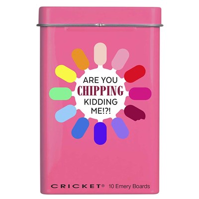 Cricket Chipping Kidding Emery Board Tin 10 ct.