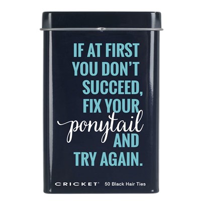 Cricket Fix Your Ponytail Hair Tie Tin 50 pc.