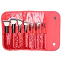 Crown Brush Deluxe Syntho Brush Set Red- 522 10 pc.