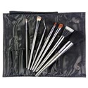 Crown Brush Gunmetal Brush Set- 723 7 pc.