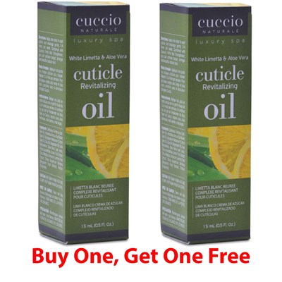 Cuccio OIL-A-THON BOGO! Revitalizing Cuticle Oil - White Limetta & Aloe Vera 0.5 Fl. Oz.