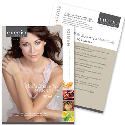 Cuccio Hands Menu Card Bella Express Spa Manicure - Experience Kit Card 2