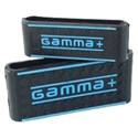 Gamma+ Barber Hair Clipper and Trimmer Non-Slip Heat Resistant Silicone Grip Band Set - Black/Blue