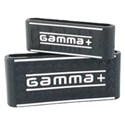 Gamma+ Barber Hair Clipper & Trimmer Non-Slip Heat Resistant Silicone Grip Band Set - Black/White 2 pc.