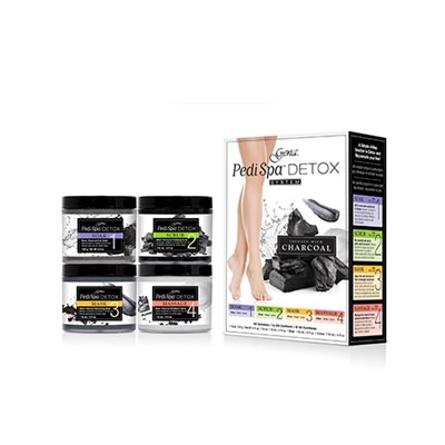 Gena Pedi Spa Detox Black Charcoal Kit 4 pc.