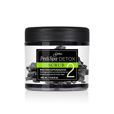 Gena Pedi Spa Detox Black Charcoal Scrub 14.6 Fl. Oz.