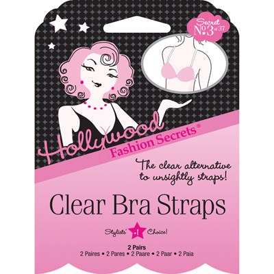 Hollywood Fashion Secrets Clear Bra Straps 2 pairs