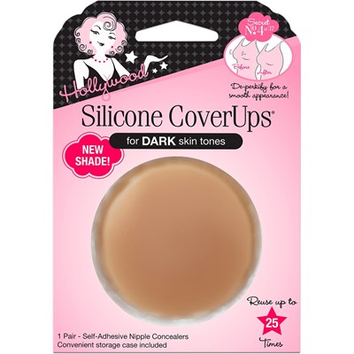 Hollywood Fashion Secrets Silicone CoverUps- Dark 1 pair